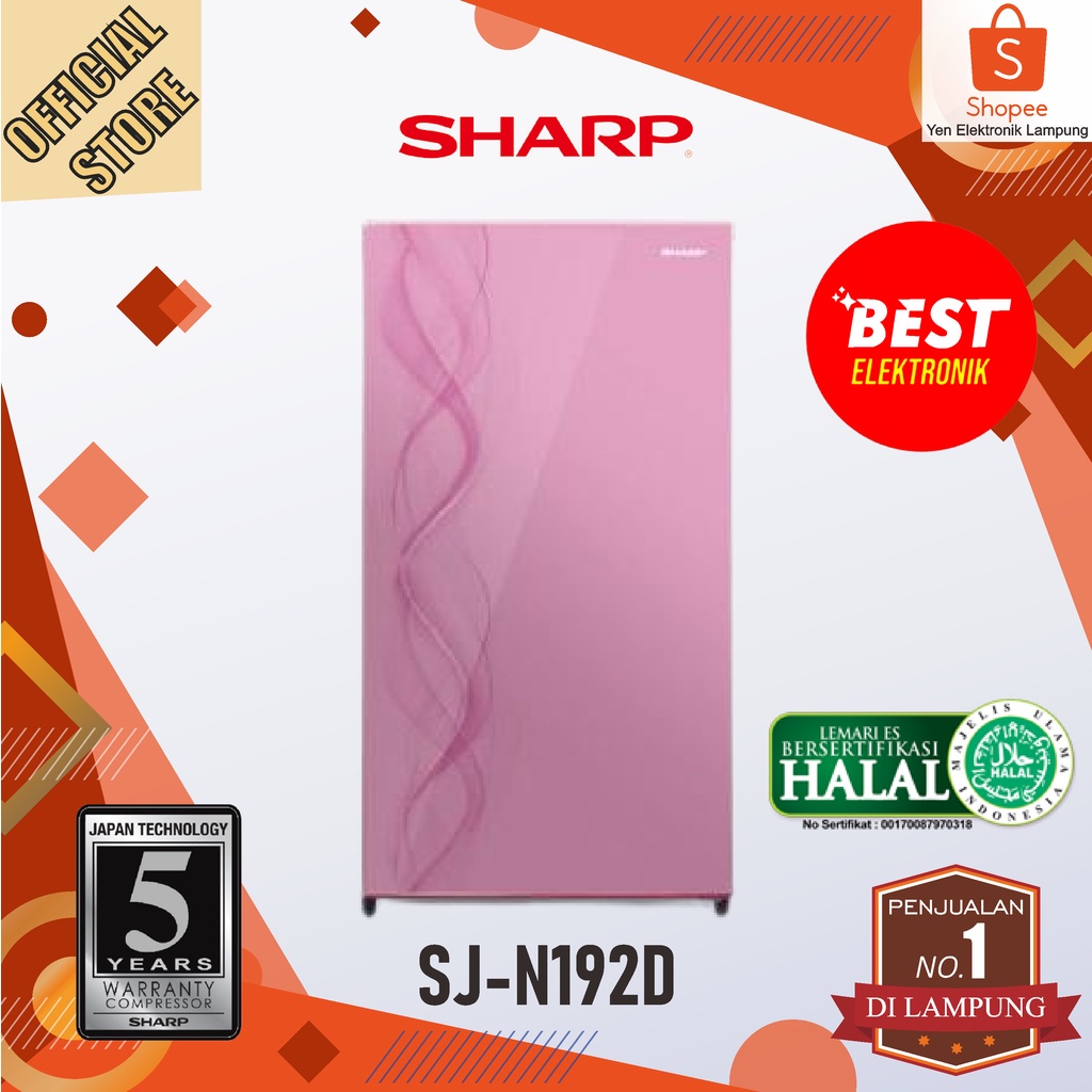 Kulkas SJN 192D Kulkas 1 Pintu 184 L Garansi Resmi Sharp 5 Tahun