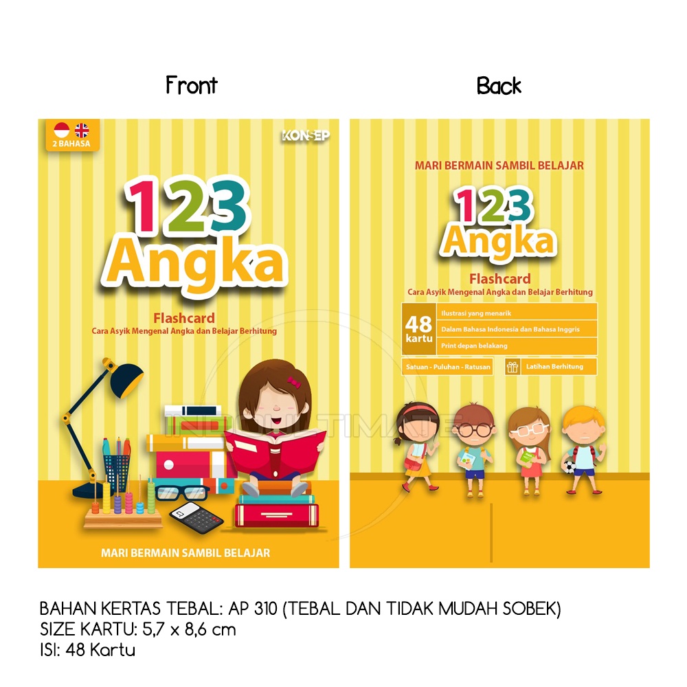 Kartu Pintar Edukasi Anak Flashcard Edukasi Anak TO-F11 Flashcard Kartu Angka, Huruf, Buah, Sayuran Gambar Mainan Kartu Edukasi Edukatif Anak