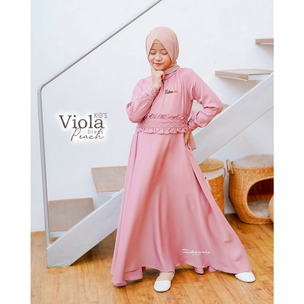 Zabannia Viola Dress Kids Gamis Anak Original