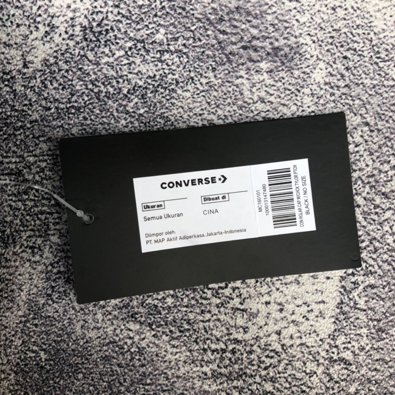 CAPS CONVERSE ORIGINAL BLACK RESMI PT MAP SALE