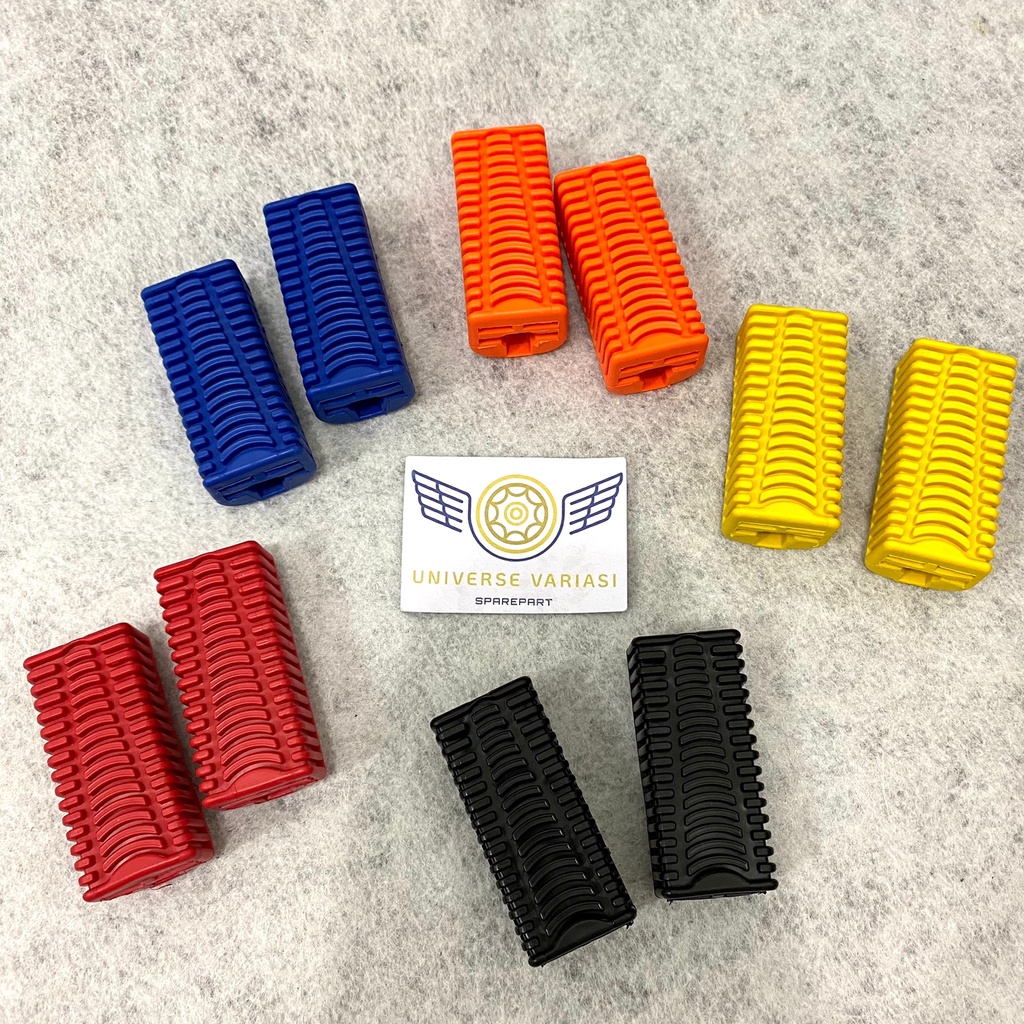 Bustep Step Footstep Karet Depan Warna Universal PIJAKAN KAKI KARET SEMUA MOTOR HARGA SET Beat karbu