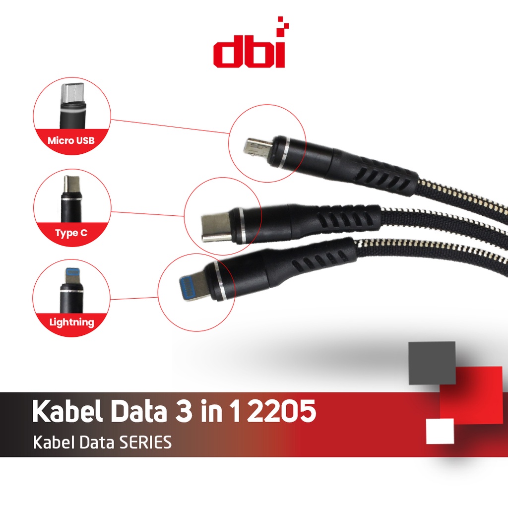 Kabel Data 3 IN 1 100CM 2205