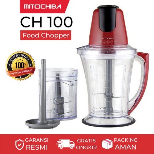 MITOCHIBA Food Chopper CH-100 Blender 1.5L - RED RUBBY