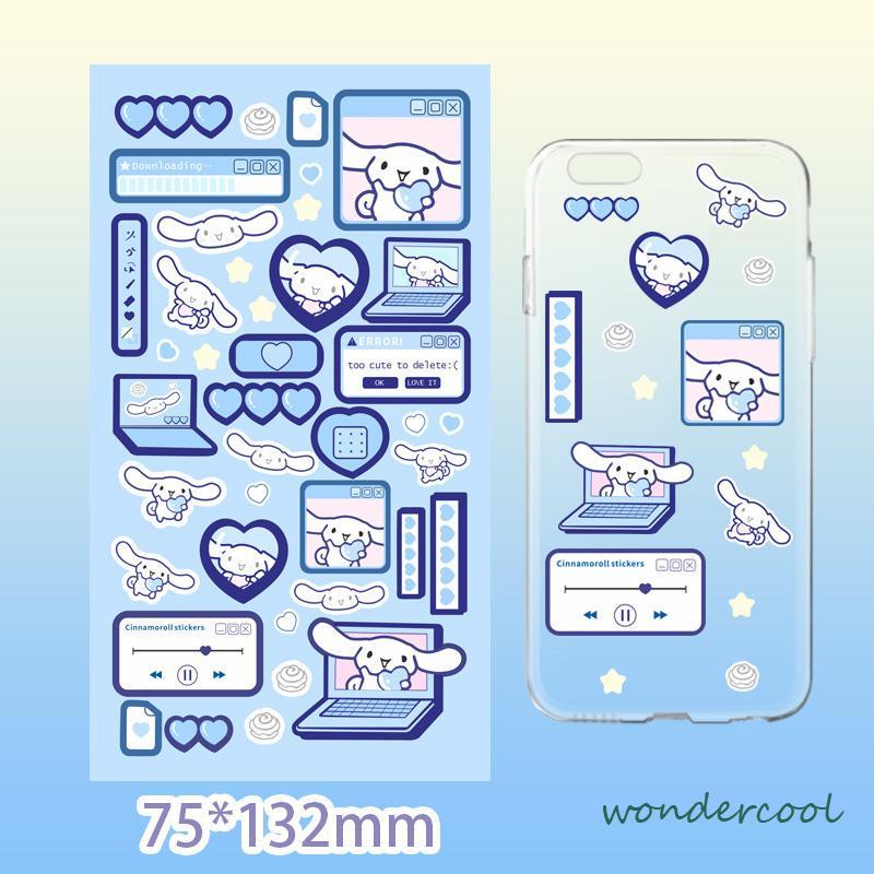 stiker sanrio lucu kuromi steve sparkling cinnamoroll stikers jurnal toploader deco material sticker-Won