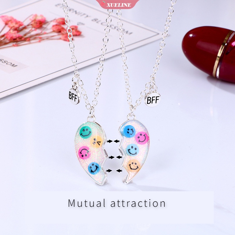 2023new Fashion Kalung Kartun Anak Magnet Batu Alloy Tetesan Minyak BFF Teman Baik Kalung Set [ZXL]