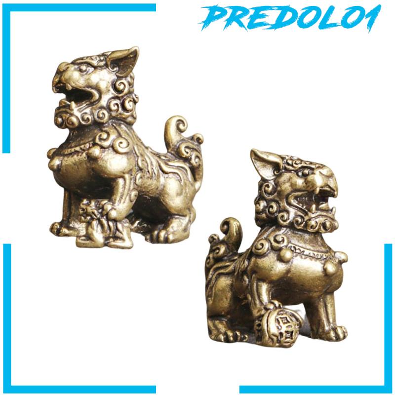 [Predolo1] Patung Singa Emas Feng Shui Decor Tabletop Untuk Pindah Rumah
