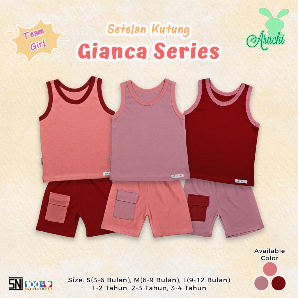 Aruchi Setelan Kutung Gianca Series / Setelan Anak Murah - Baju anak Murah