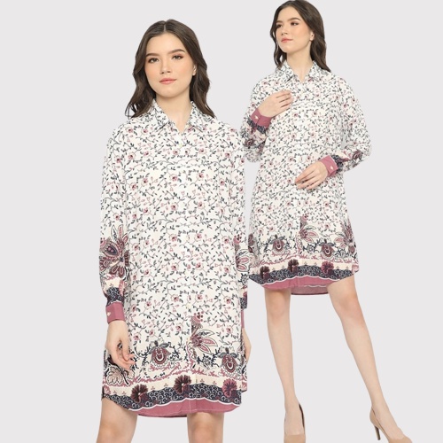 SPLASH Dress Tunic Shirtdress Purplefloral