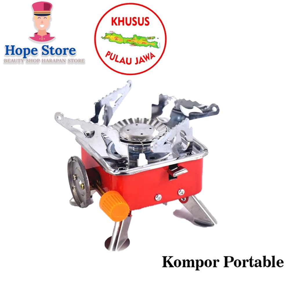 HOPE STORE - Kompor Camping Gas Kotak Mini Portable Stove Gas Kompor Portable / Kompor Mini Portable / Kompor Camping