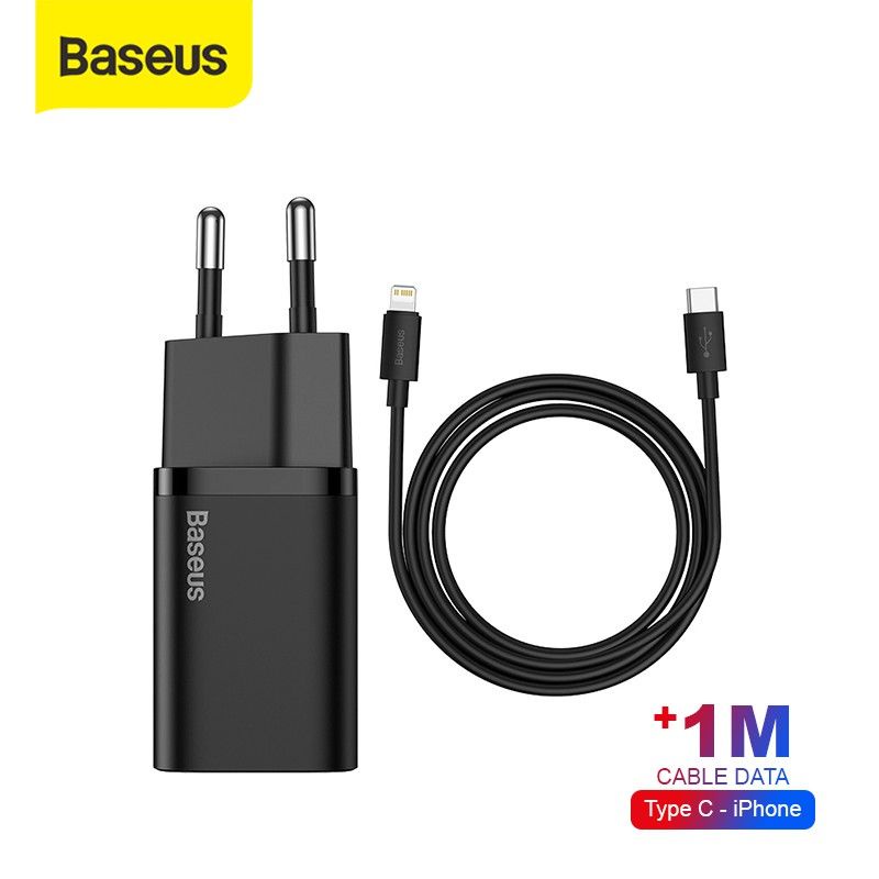 Baseus Kepala Charger Super Si Quick Charger Type-C PD 20W iPhone Lightning