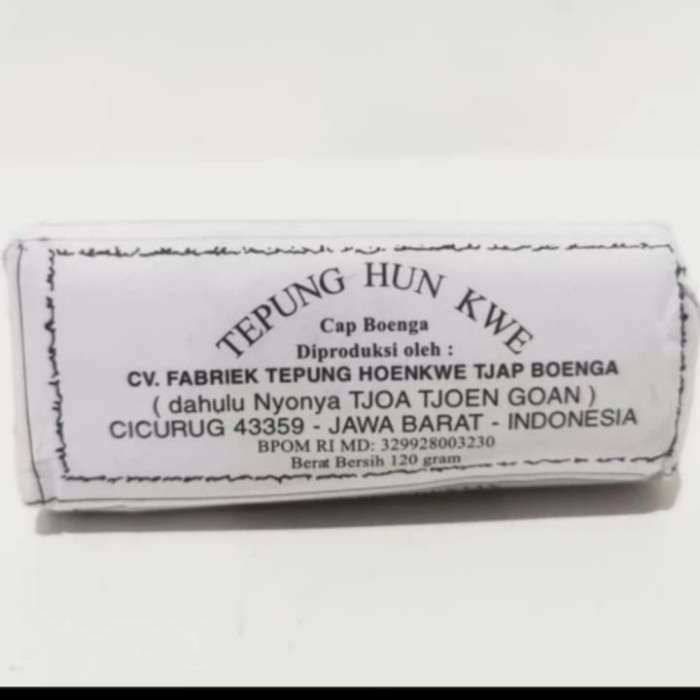 

tepung hun kwe cap boenga 120 gr / hunkwe / hunkue