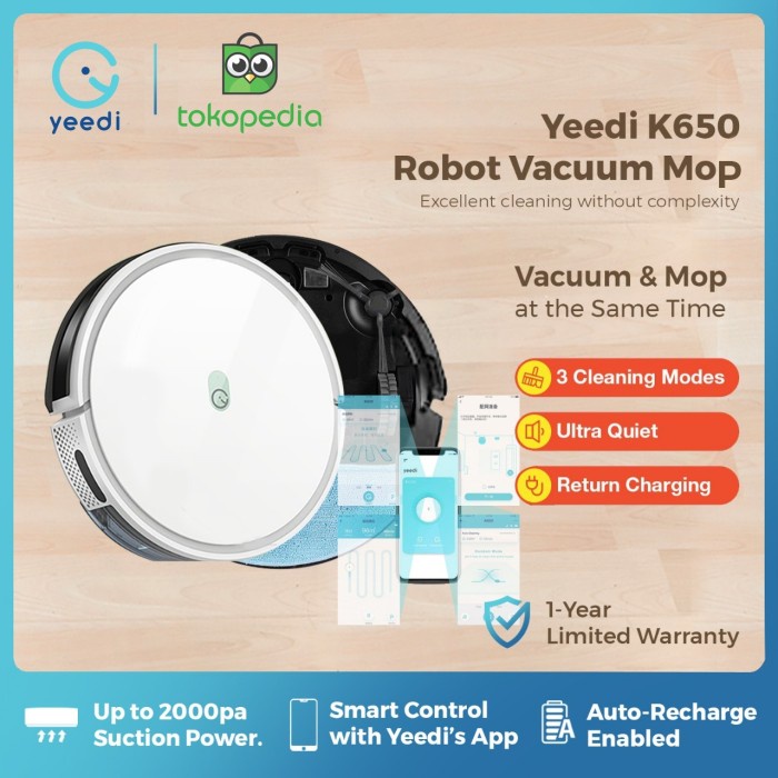 Yeedi K650 Robot Vacuum Cleaner Mop