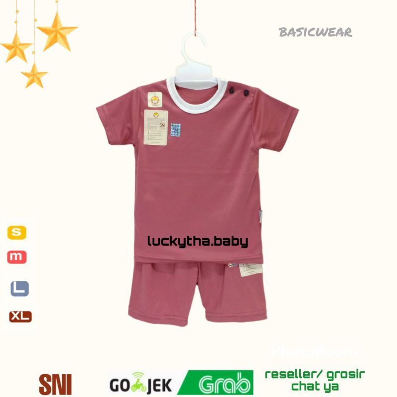 ridges baby- setelan pendek anak unisex polos woodland series, ridges earth colors cellestial bahan katun