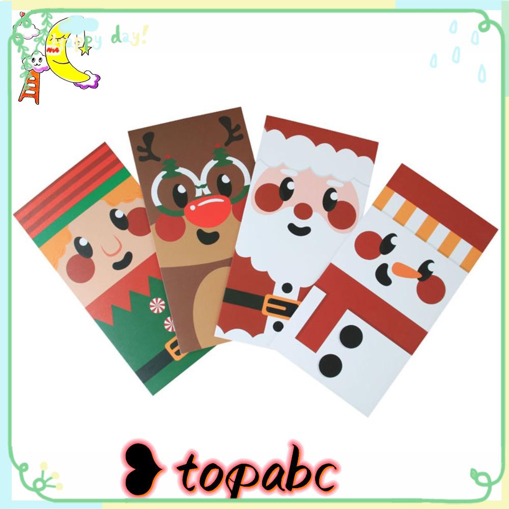 Top 12PCS Kartu Ucapan Diy Dilipat Berkah Dekorasi Pesta Natal Postcard Christmas Cards