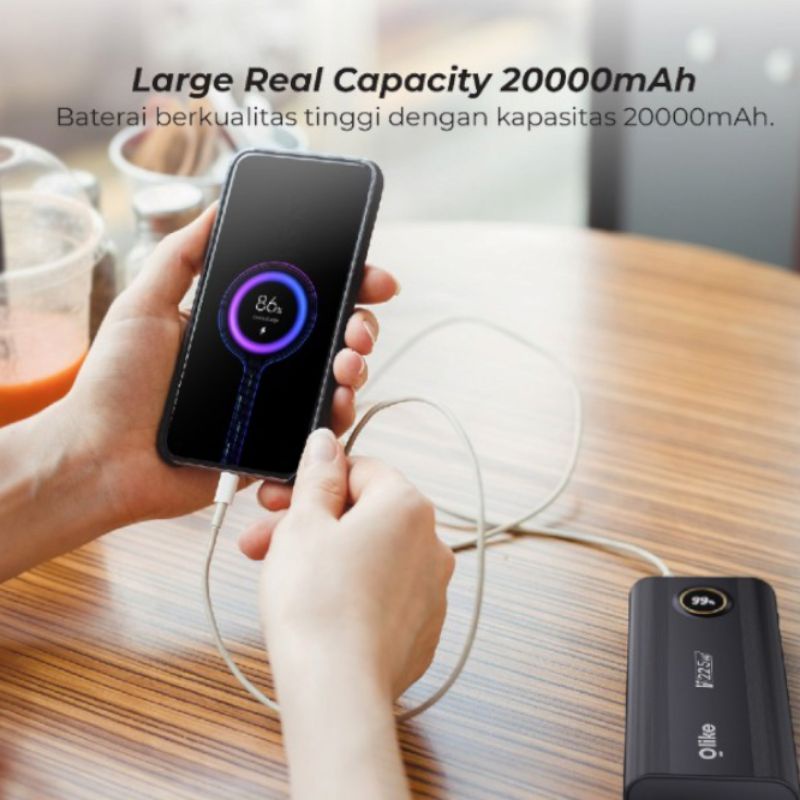 Power Bank Olike P6 20.000mAh PB Fast Charging Support VOOC Powerbank Originall Garansi Resmi