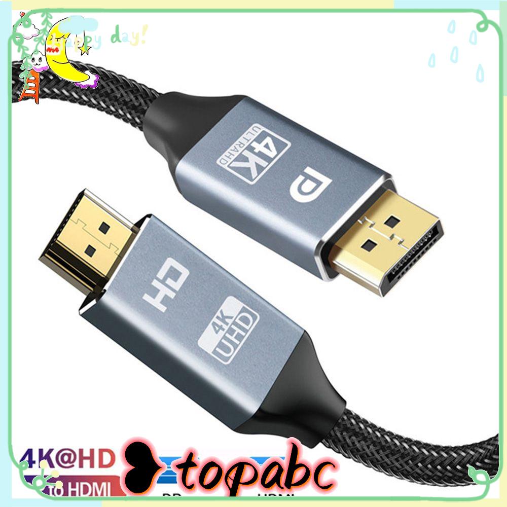 Kabel DP Ke HDMI Atas Adapter UHD Male to Male Lapis Emas