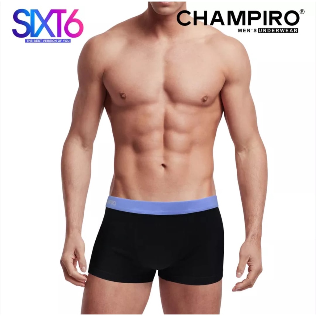 CHAMPIRO Celana dalam pria model boxer bahan katun origial 1box isi 3 pcs