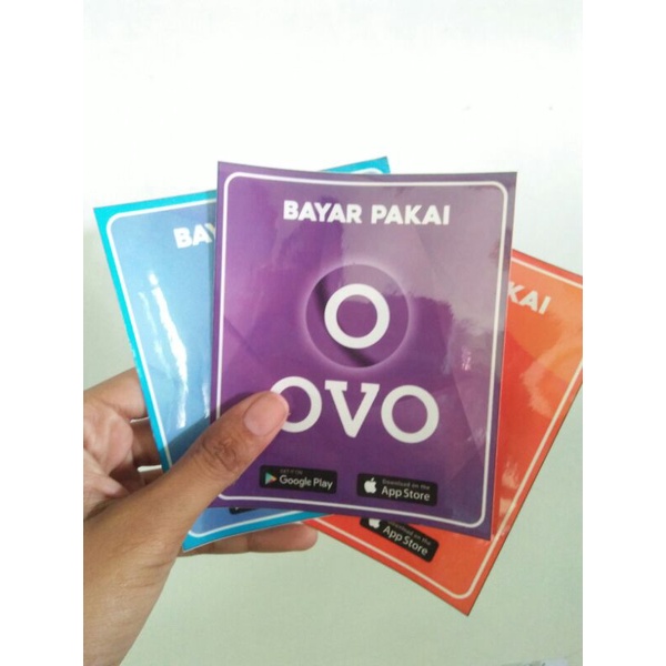 STIKER OVO, DANA, SHOPEEPAY, GOPAY, LINKAJA / STIKER E-WALLET + LAMINATING GLOSSY