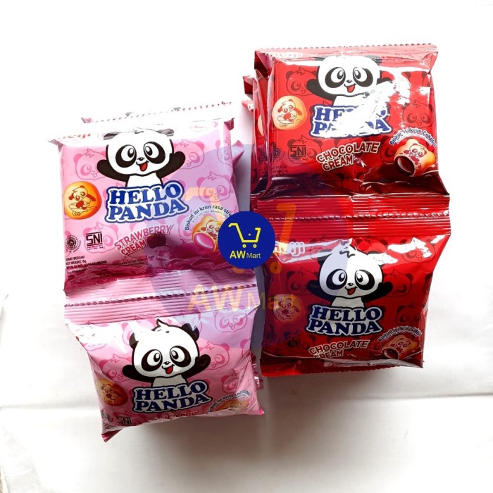 HELLO PANDA RENCENG ( 10 SACHET X 8GRA) - COKELAT, STRAWBERRY, COOKIES AND CREAM, DOUBLE CHOCO, MILK ALL VARIAN