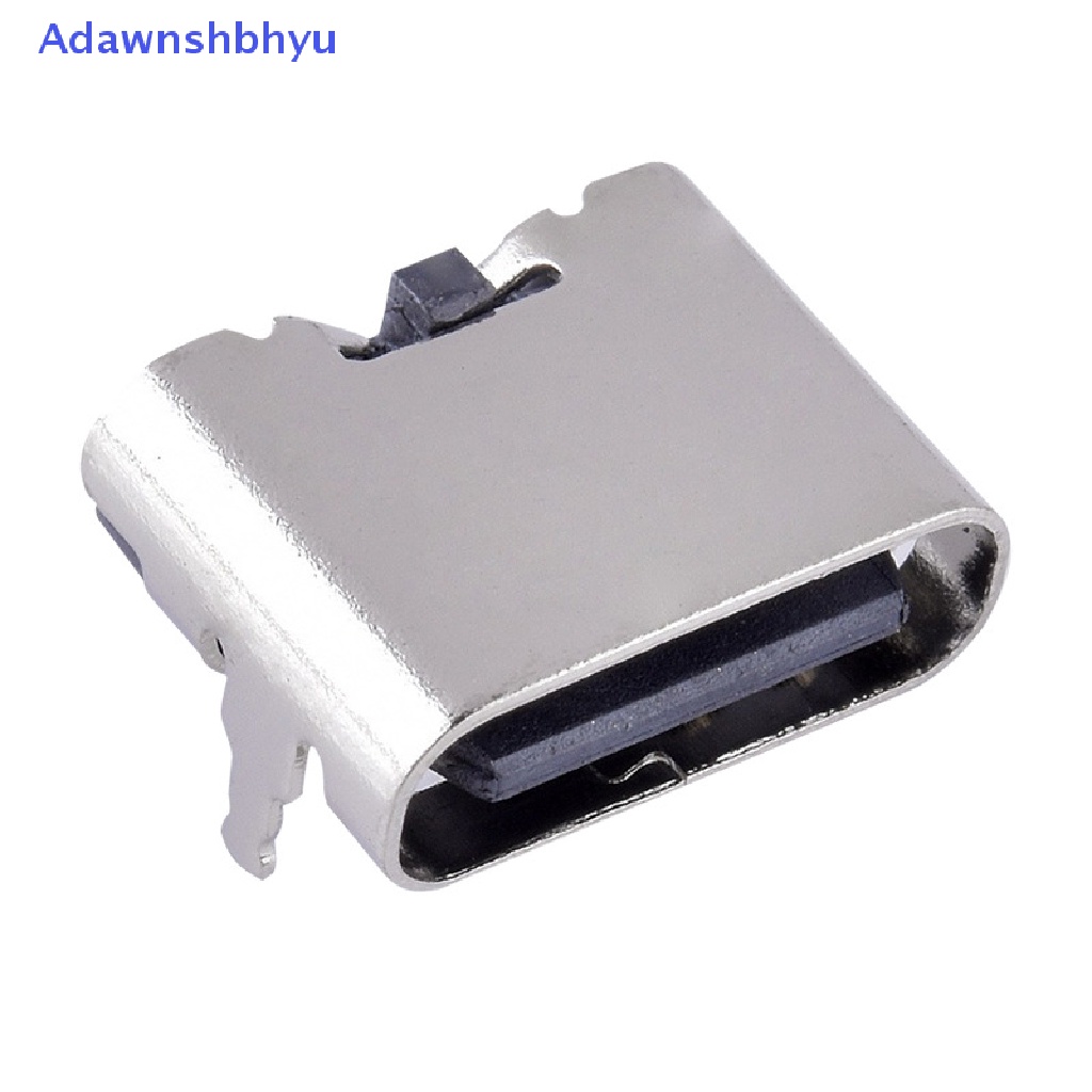 Adhyu 10Pcs 2pin Soket Konektor Micro USB Tipe C USB 3.1 Type-C Female Power Jack Dock Untuk Port Cas Ponsel ID