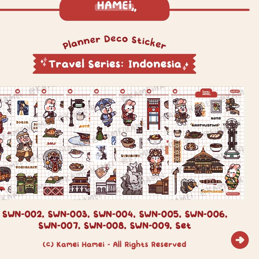 

Serbuuu Travel Series: Indonesia | Kamei Hamei Deco Planner Sticker,,