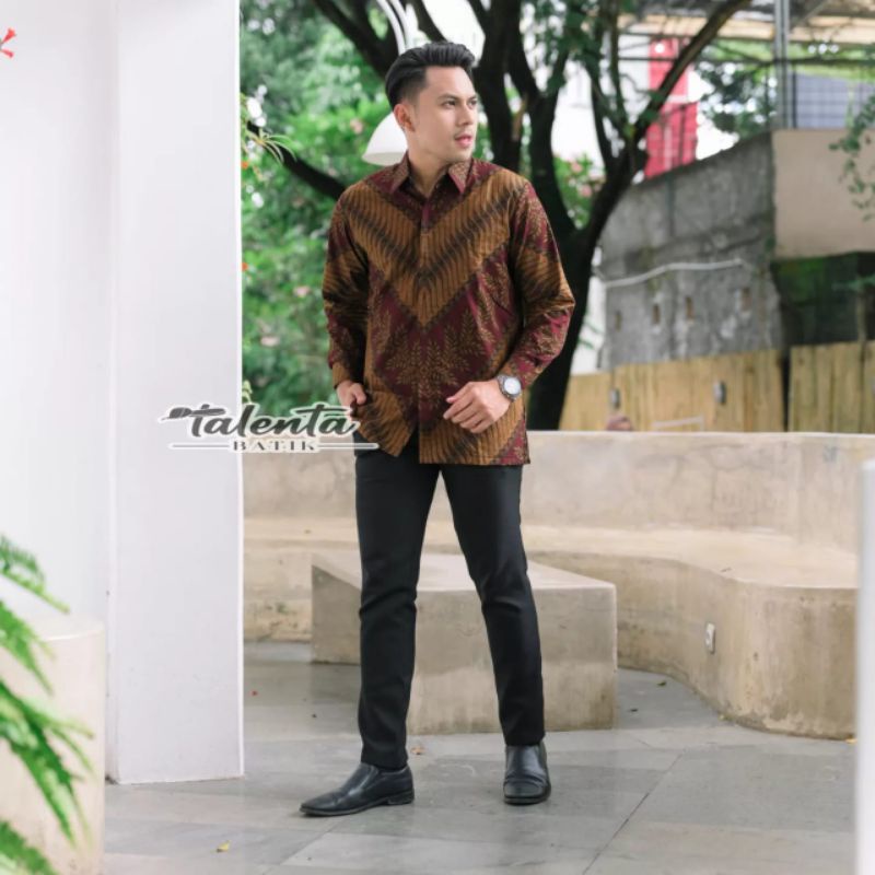 Batik PPREMIUM katun halus baturaden Coklat marun