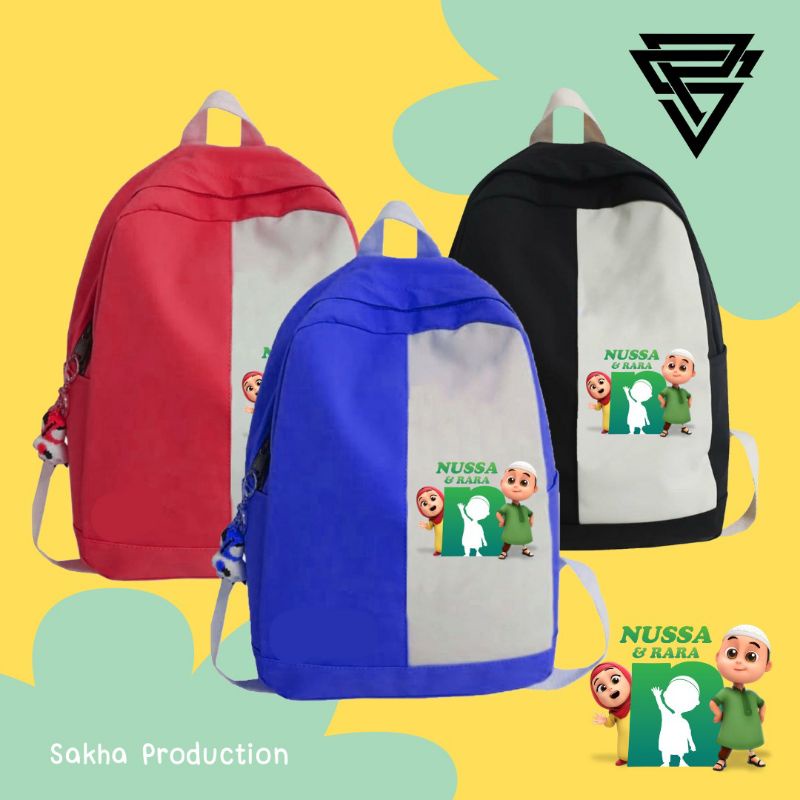 tas motif nussa dan Rara tas ransel anak sekolah