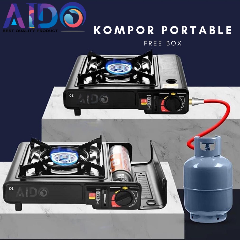 KOMPOR PORTABLE 2 IN 1/ KOMPOR GAS STOVE PORTABLE / Kompor Gas Portable 1 Tungku 2 in 1 3616 Kompor Gas Portable 2 In 1/ Kompor Portable / Tungku Gas