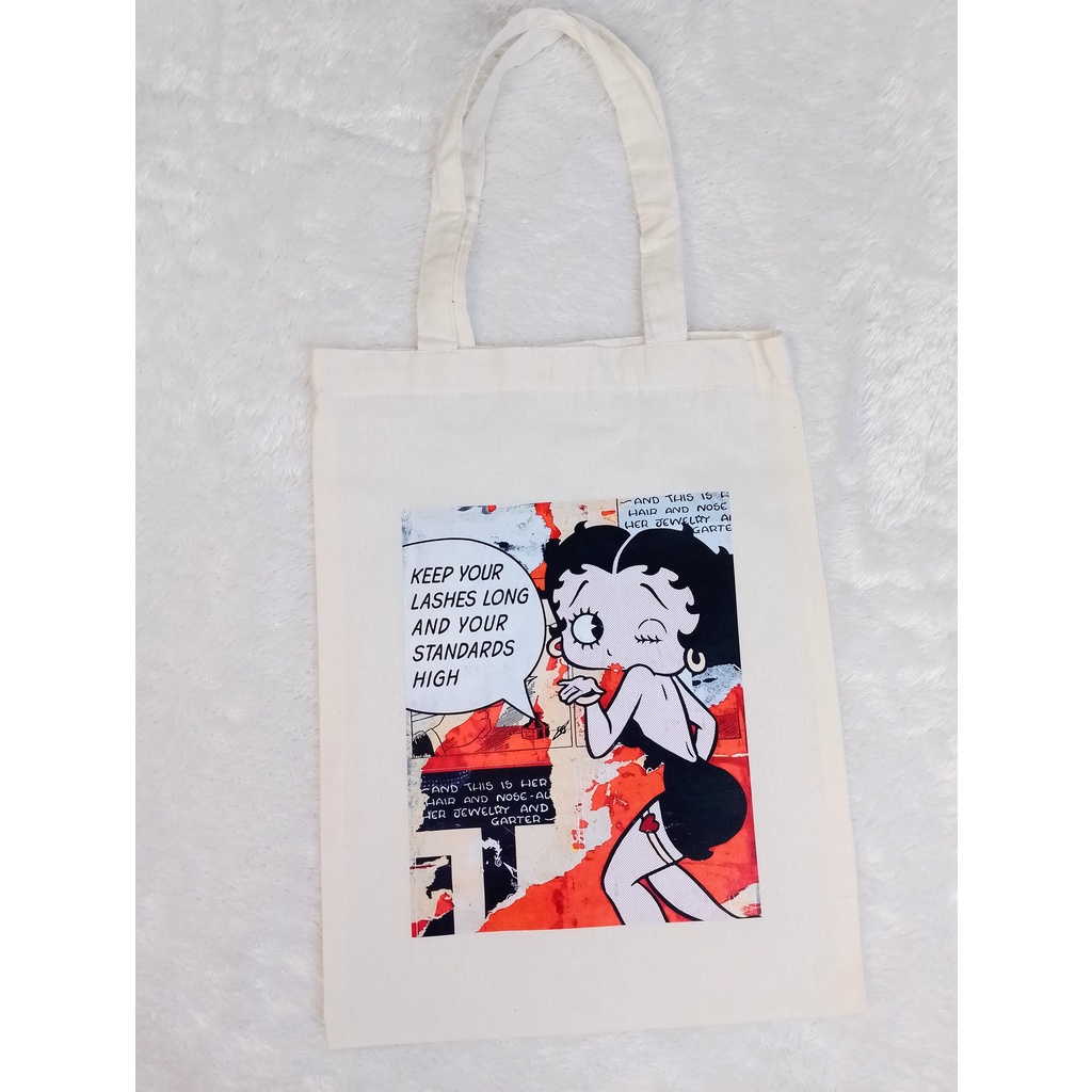 Totebag Tas Tote Betty Boop Tote bag premium Totebag zipper totebag velcro Termurah Tote Bag Wanita