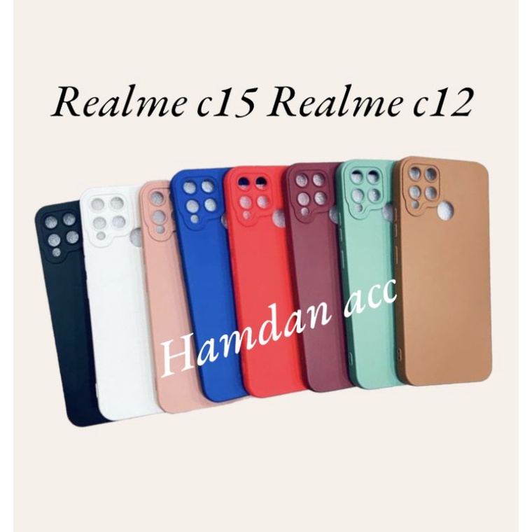 SoftCase Casing Realme C15 Realme C12 Selikon Case Pro Camera pelindung belakang hp+camera