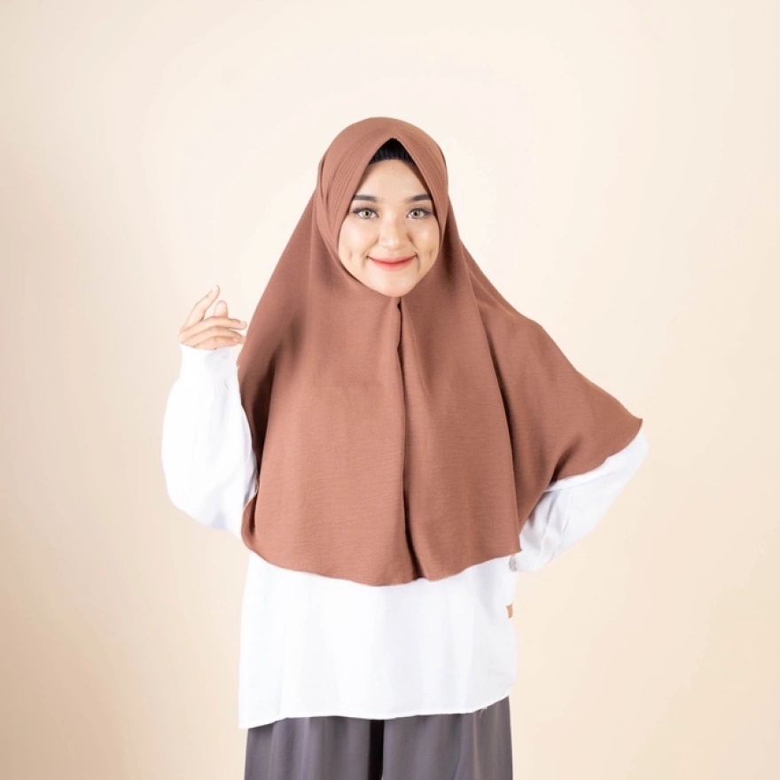 Hijab Instan Pet Crinkle Airflow Ukuran M - Hijab Instan Pet Crinkle Airflow - Kerudung Pet Crinkle Airflow M