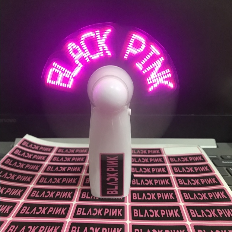 Kipas LED BLACKPINK I LOVE YOU Kreatif Custom Tulisan
