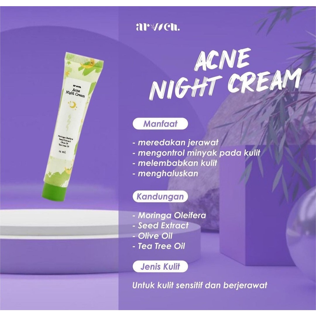 ❤ MEMEY ❤ ARVVEN Night Cream Series | Brightening Acne Mulberry