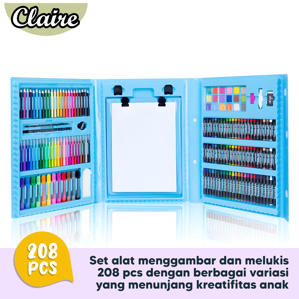 Set Art / Crayon Set 208pcs / Krayon Mewarnai Anak 208pcs / Pensil Warna Set 208pcs