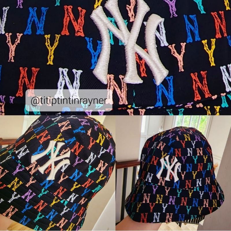 TOPI BUCKET MLB KOREA NY RAINBOW