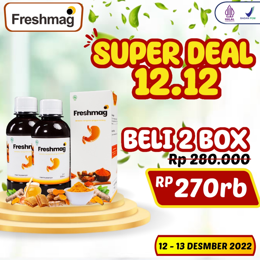 PROMO Paket 2 FRESHMAG - Madu Herbal Atasi Gerd Asam Lambung &amp; Maag Kronis Tingkatkan Nafsu Makan Freshmaag Fresh Maag Presmag