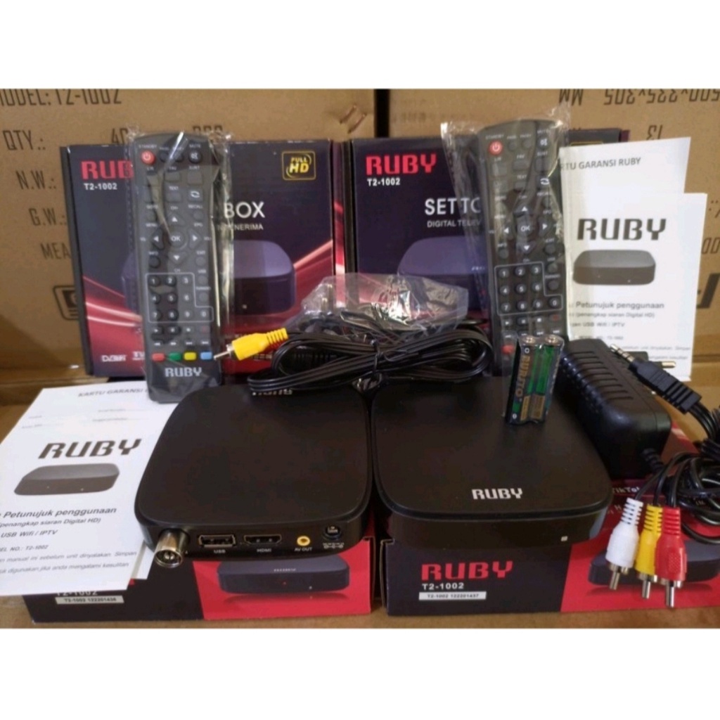 PENERIMA SIARAN TV DIGITAL SET TOP BOX RUBY T2-1002