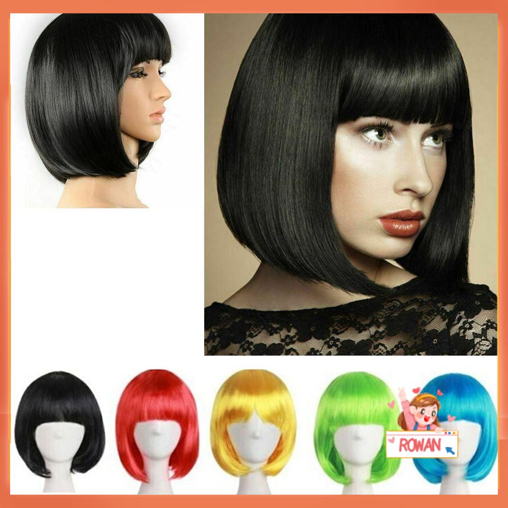 Wig R-Bunga Banyak Warna Fashion Wig Penuh Bob