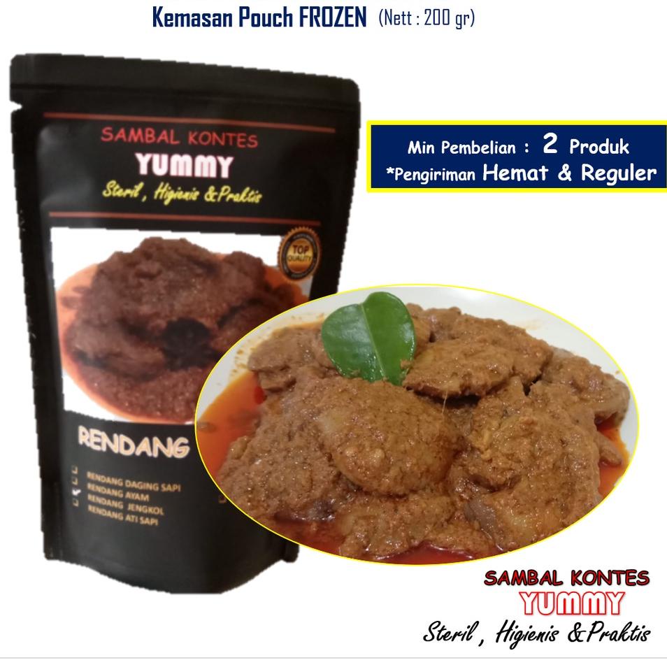 

Terbaru dan terlaris Rendang Jengkol Sambal Kontes Yummy Pouch 200 gr Frozen murah dan enak !!!