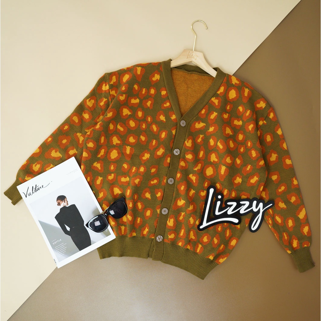 Lizzy - KNITWEAR CARDIGAN LEOPARD PREMIUM