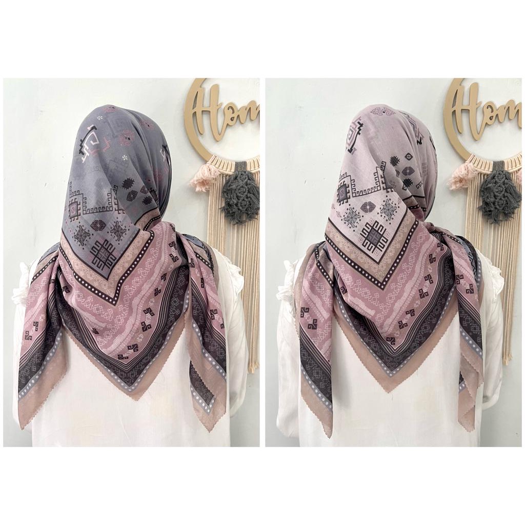 JILBAB SEGI EMPAT VOAL MOTIF HIJAU COKSU LC LASER CUT DK3873