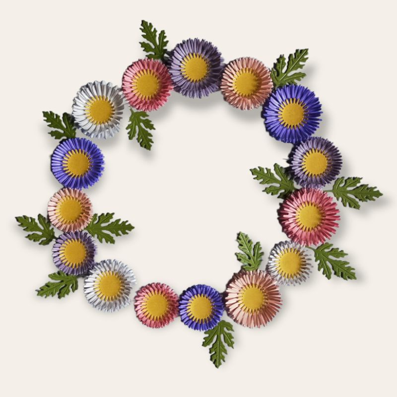 

Bunga Aster 3pcs Paper Flower Mini for Scrapbook / Journal / Mahar / Craft