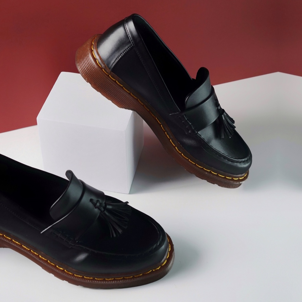 ZIGGY BLACK ORIGINAL x JACK Sepatu Loafers Hitam Pria Slip On Formal Casual Kerja Kantor Slop Resmi Kantoran Pesta Wedding Kondangan Nikah Selop Jalan Santai Hangout Kuliah Modern Penny Loafer Semi Kulit Premium Footwear Keren Terbaru Kekinian Branded