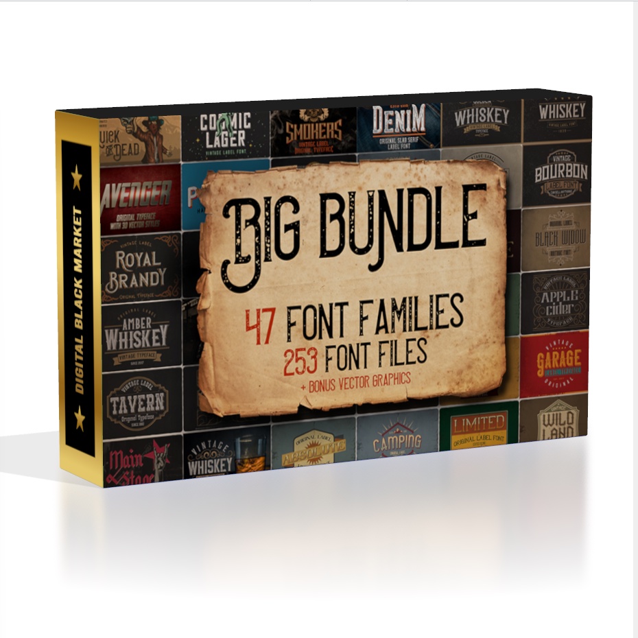 Big Vintage Fonts Bundle