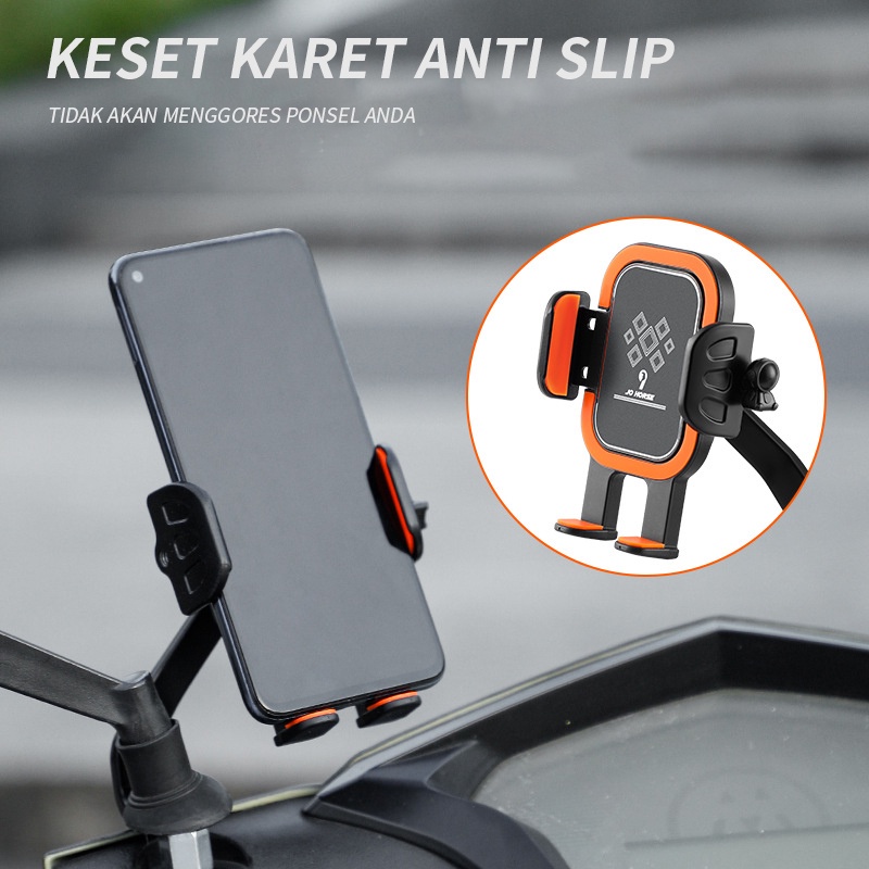 Stand Holder Motor Spion Waterproof - Motorcycle Case Bracket Hp Anti Air Dudukan Gps Gadget - Tas Ponsel Tahan Air - Menghalangi Matahari