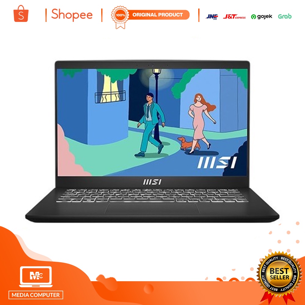 MSI Modern 14 C5M 9S7 14JK12 033 Ryzen 7 5825U 16GB 512GB W11 Black