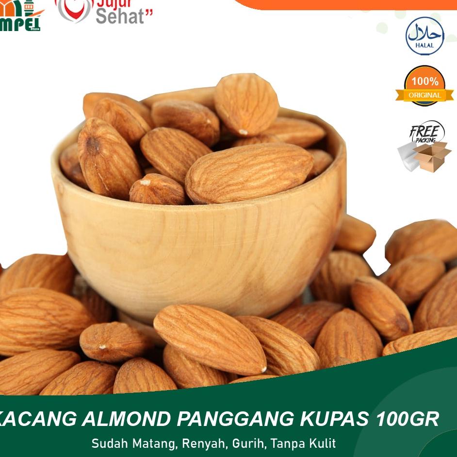 

タ KACANG ALMOND PANGGANG KUPAS 100Gr Kupas Matang Panggang Roasted ➧