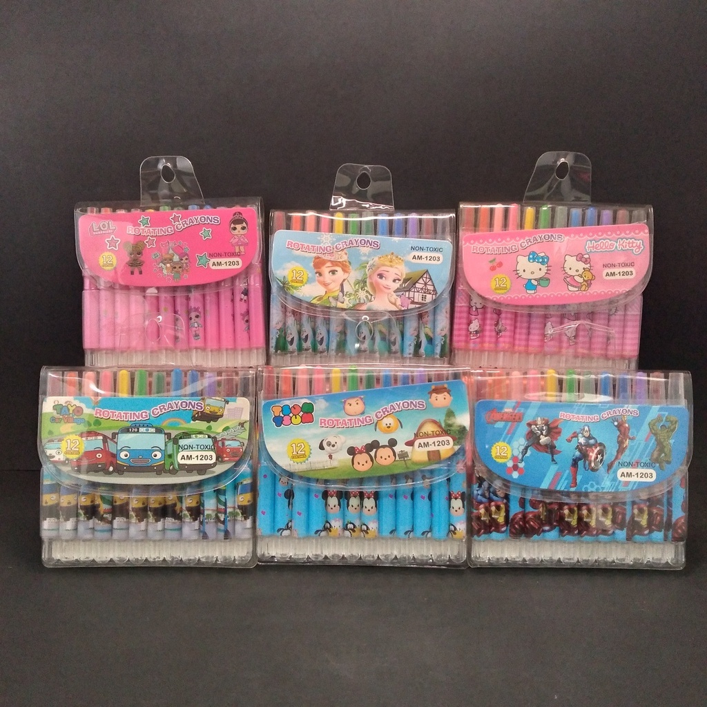 

CRAYON PUTAR KARAKTER 12 WARNA