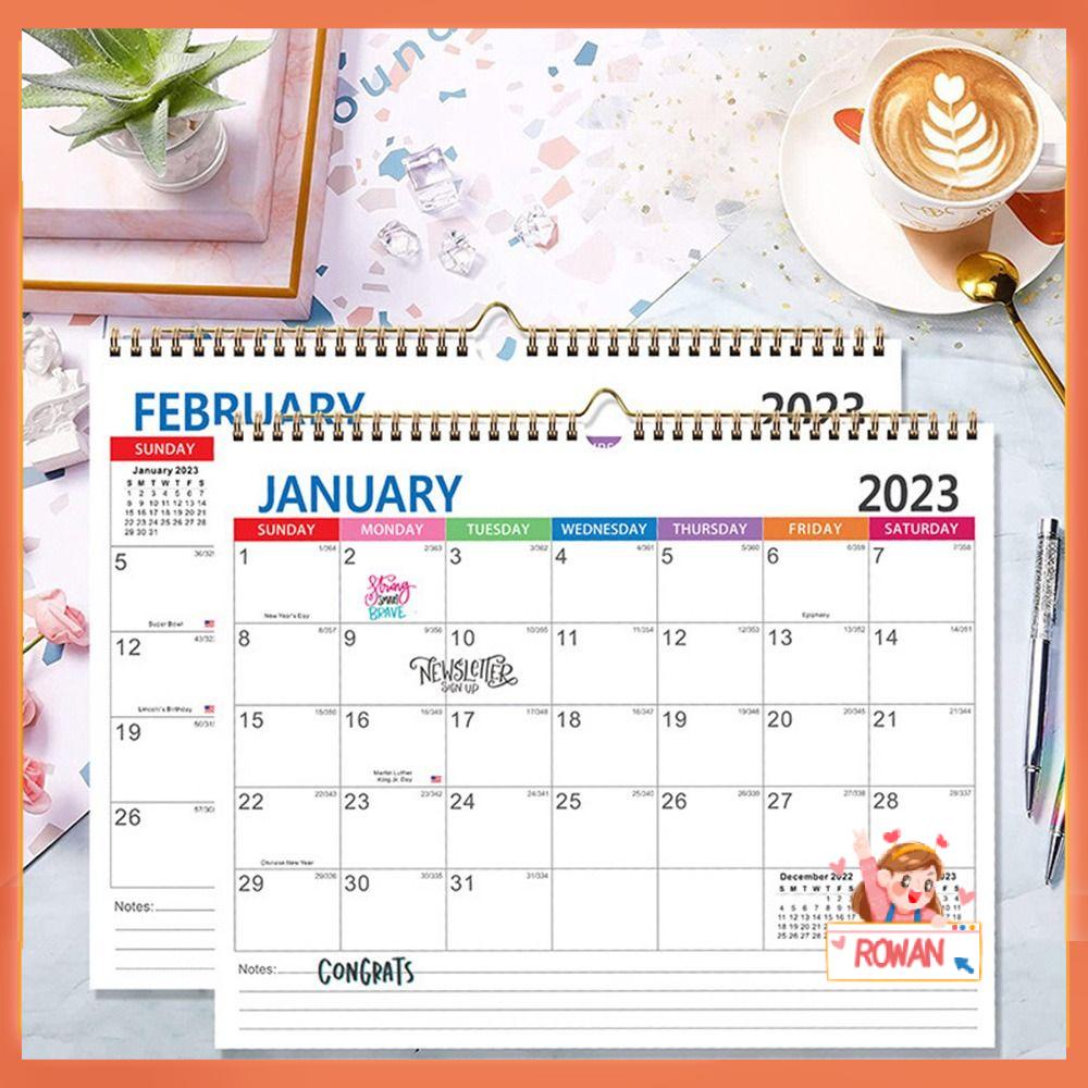 Kalender R-Bunga2023Kantor Penjadwal Harian Desktop Creative YO Double Coil