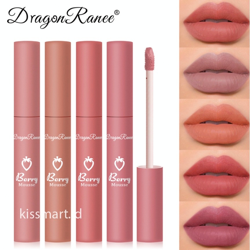 DRAGON RANEE Lip Glaze Berry Mousse Matte Lipstik Lipgloss TD001